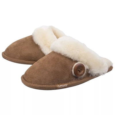 Cotswold Lechlade Sheepskin Mule Slippers for Women