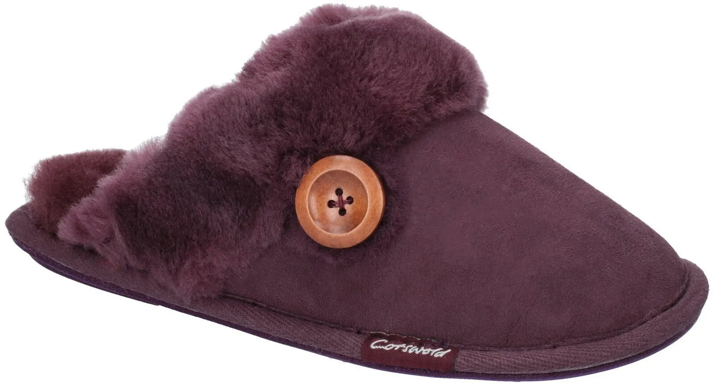 Cotswold Lechlade Sheepskin Mule Slippers for Women