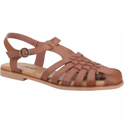 Divaz Ladies Gracie Buckle Metallic Gladiator Sandals