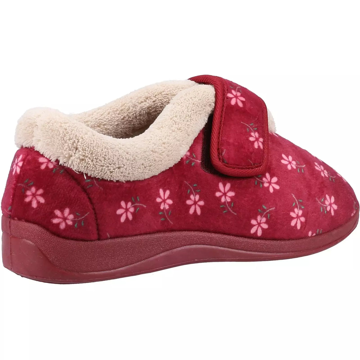 Fleet & Foster Tunnis Womens Memory Foam Full Collar Rubber Sole Slipper