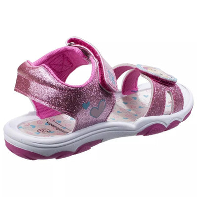 Leomil Skye Glitter Touch Fastening Sandal Pink