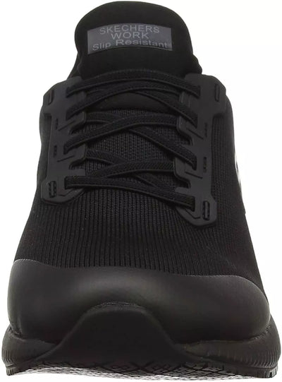 Skechers Workwear Squad Slip Resistant Occupational Wide Black Trainer Shoe