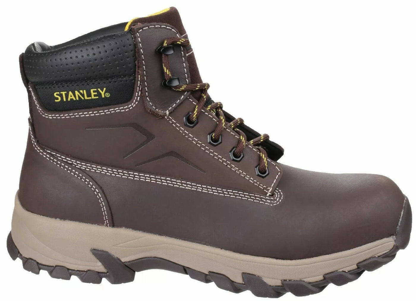 Stanley Tradesman Men's Lace Up  Brown Safety Boots