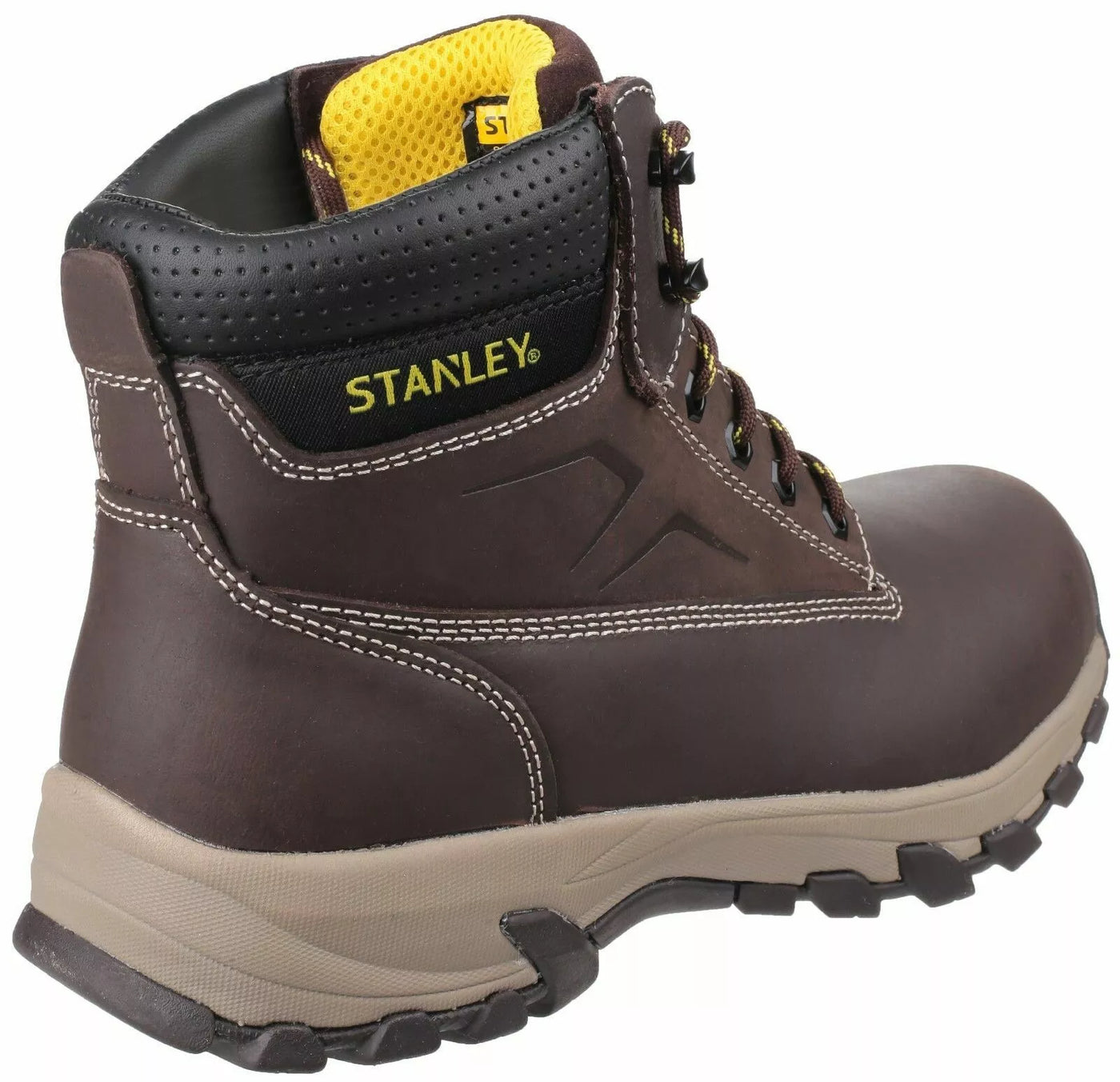 Stanley Tradesman Men's Lace Up  Brown Safety Boots