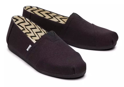 Toms Alpargata Flat Bobs Plush-Peace Black Mens Casual Shoe