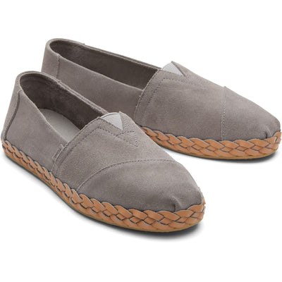 Toms Womens Alpargata Leather Wrap Loafer Flat