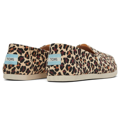 Toms Womens Alpargata Forged Iron Tiny Leopard Print Shoes