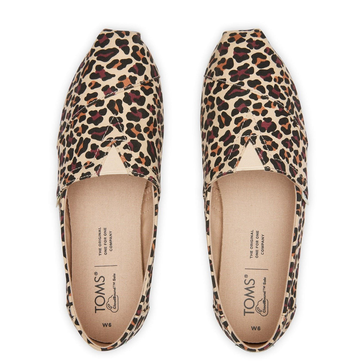 Toms Womens Alpargata Forged Iron Tiny Leopard Print Shoes