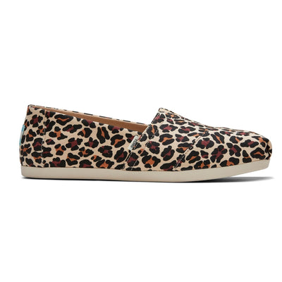 Toms Womens Alpargata Forged Iron Tiny Leopard Print Shoes