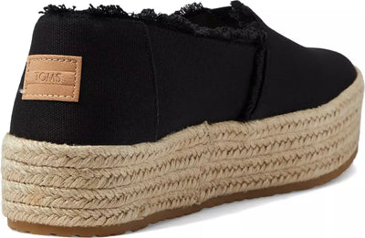 Toms Women Valencia Platform Espadrille In Black