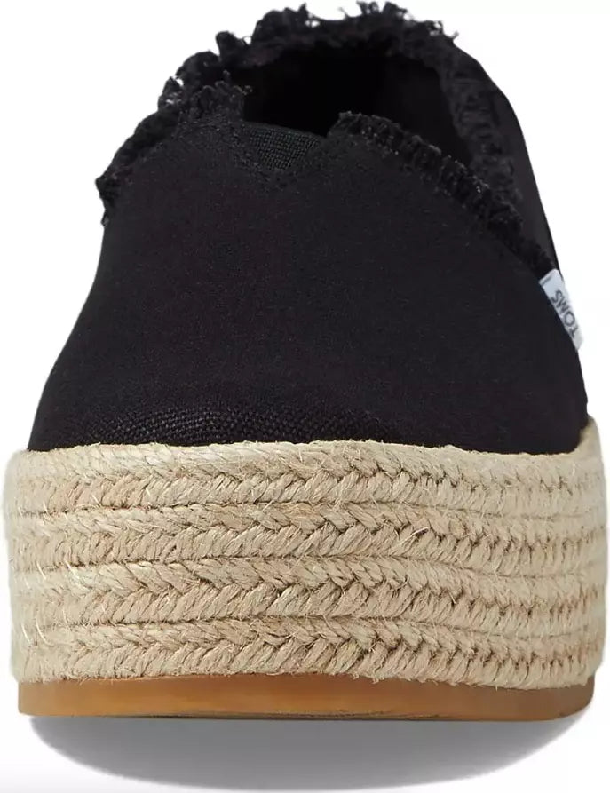 Toms Women Valencia Platform Espadrille In Black