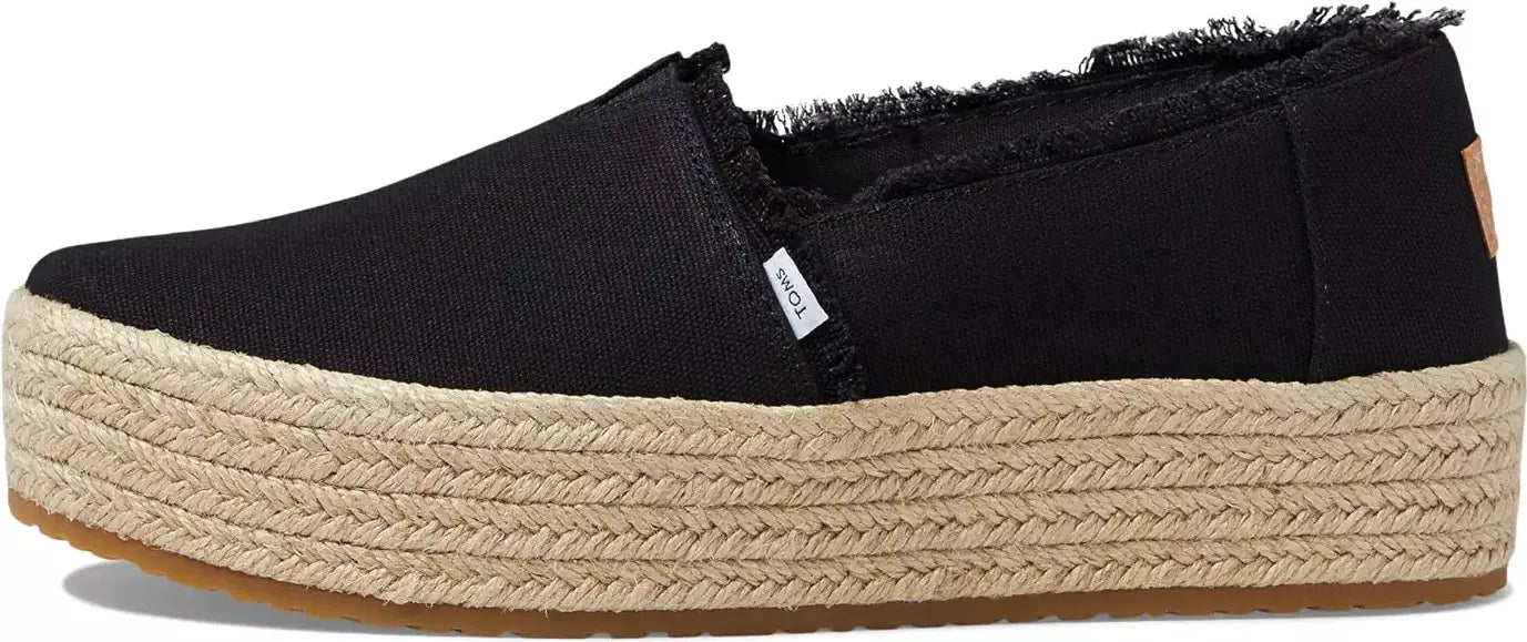 Toms Women Valencia Platform Espadrille In Black