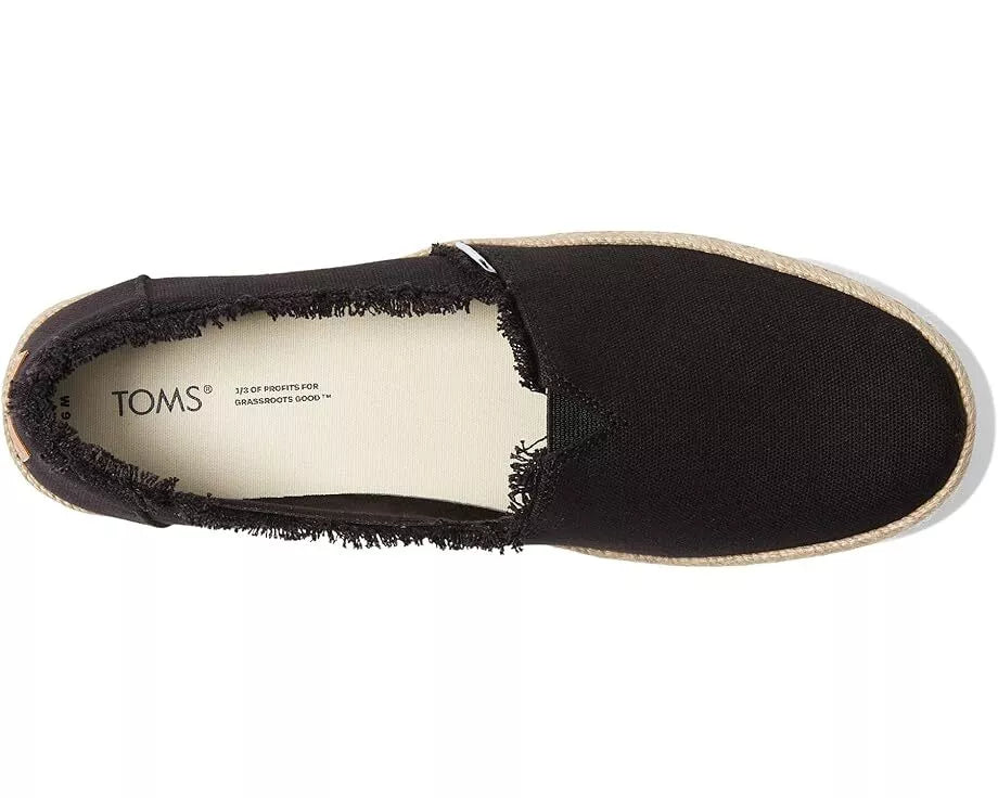 Toms Women Valencia Platform Espadrille In Black