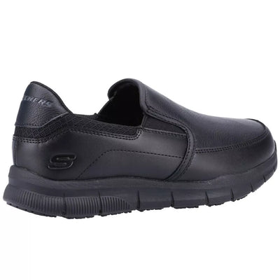 Skechers Workwear Nampa Annod Occupational Black Leather Shoe