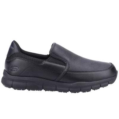 Skechers Workwear Nampa Annod Occupational Black Leather Shoe