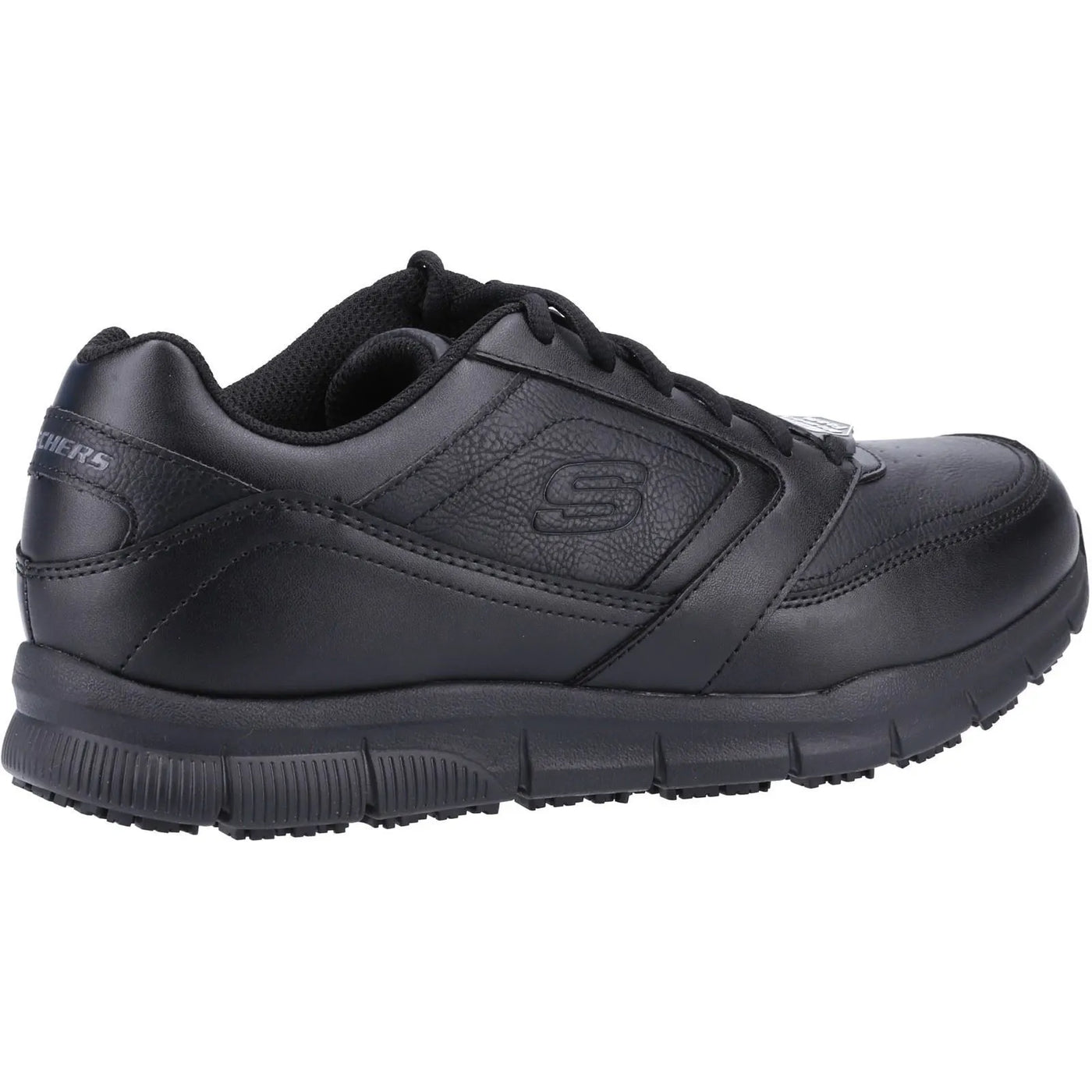 Skechers  Work Nampa Wyola Occupational Lace Up Black Trainer Shoe