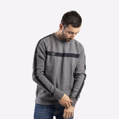 Caterpillar Icon Stripe Crew Neck Sweatshirt