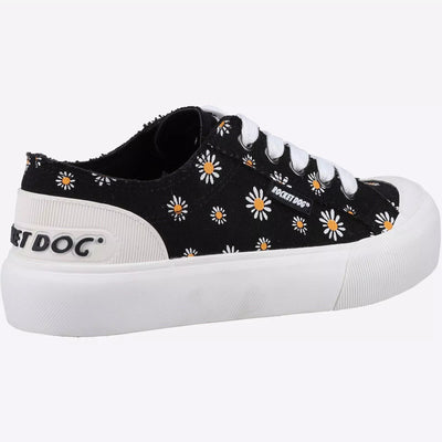 Rocket Dog Ladies Jazzin Plus Dixie Black Floral Print Trainers