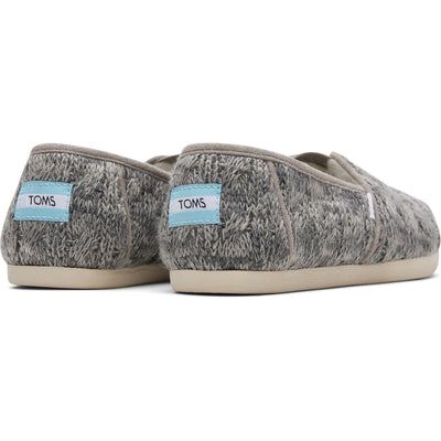 Toms Espadrilles Alpargata Faux Fur Gray Sweater Shoes