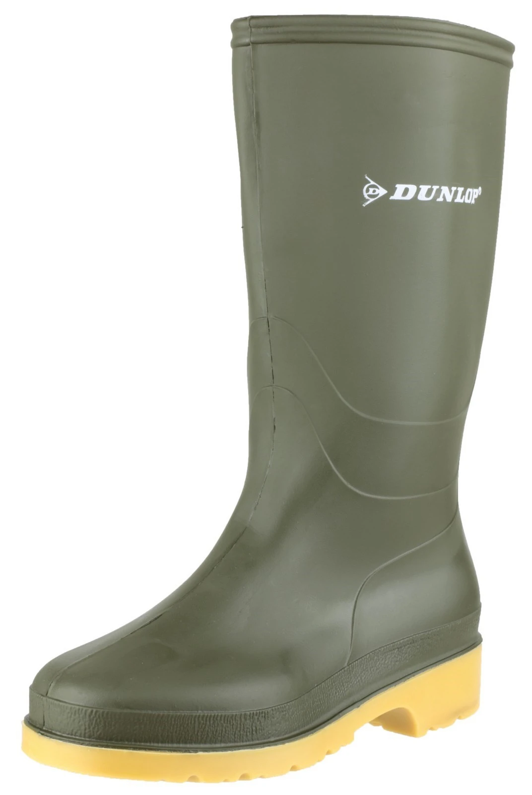 Dunlop Dull Rubber Wellington Green Boots