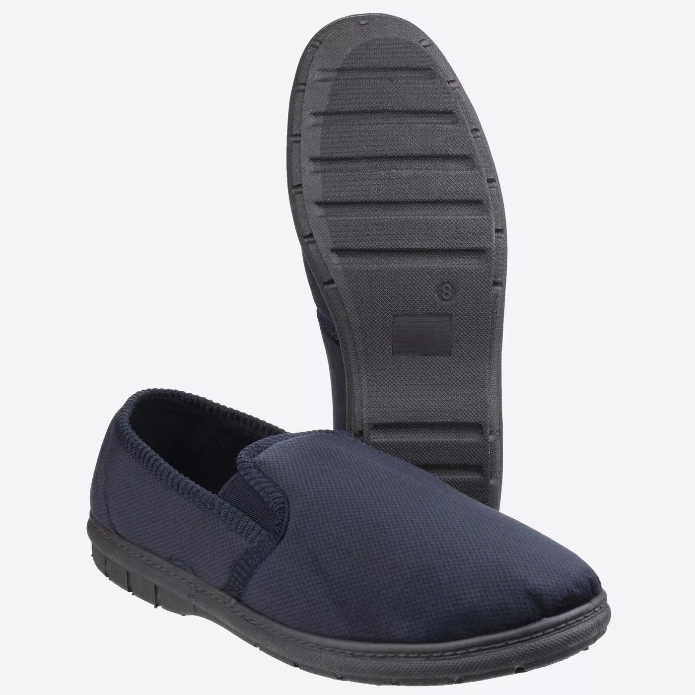 Fleet & Foster Men's John Twin Gusset Memory Foam Slipper