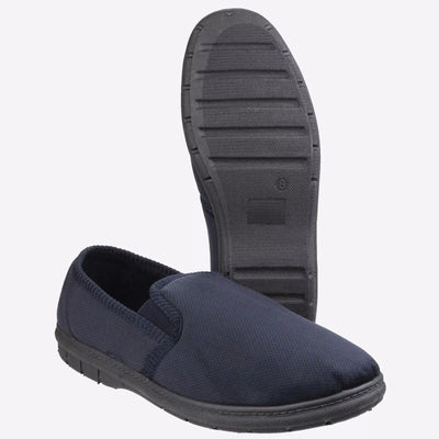 Fleet & Foster Men's John Twin Gusset Memory Foam Slipper