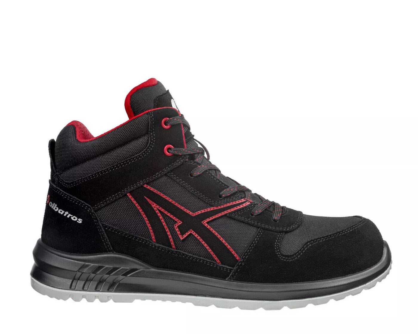 Albatros Clifton Mid Men's Black/ Red Safety Shoes