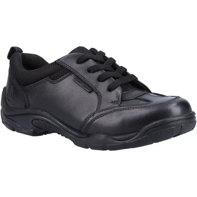 Hush Puppies Alvin Senior Black  School Shoes