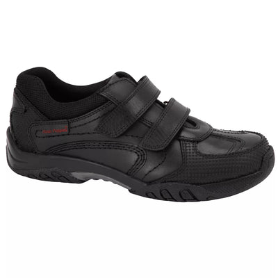 Hush Puppies Boys Black Tim Senior School Shoes