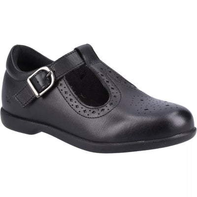 Hush Puppies Britney Breeze BTS Black Senior Buckle Girls School Shoes