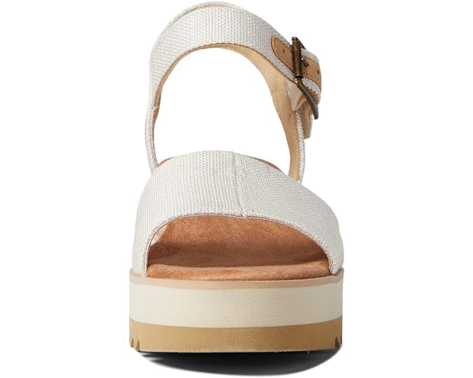 Toms Women's Diana Wedge Ankle Strap Cream Sandal