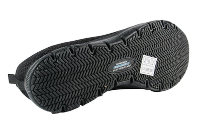 Skechers Workwear Genter Bronaugh Black Leather Shoe