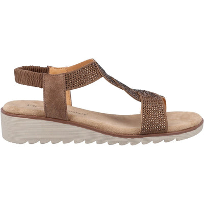 Fleet & Foster Hyacinth Women Slingback Open Toe Touch Fastening Leather Sandal