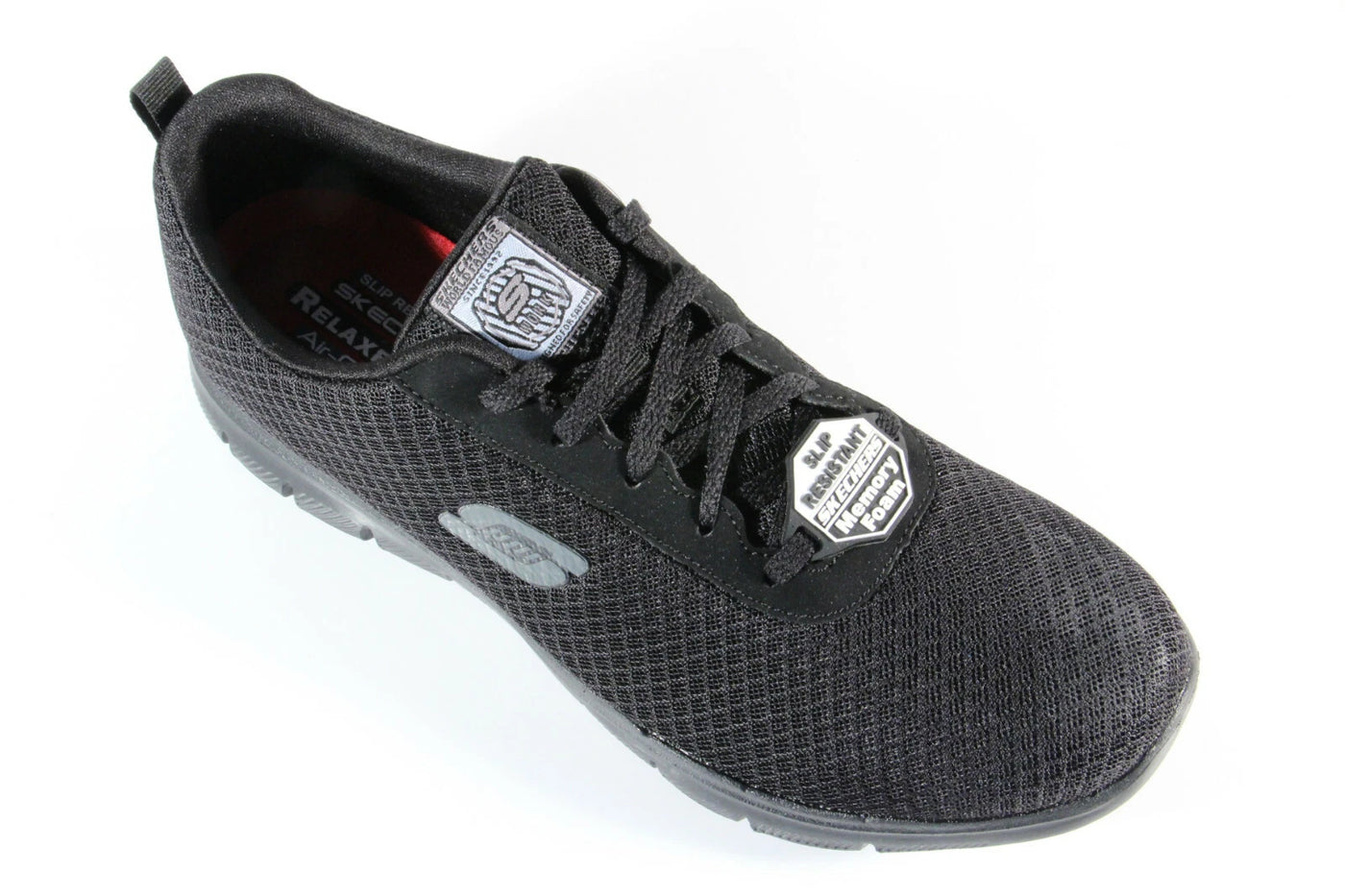 Skechers Workwear Genter Bronaugh Black Leather Shoe