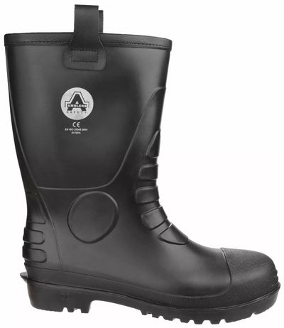 Amblers Safety Black Pvc Rigger Boots