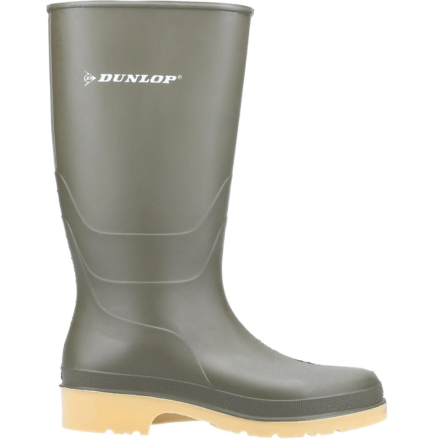 Dunlop Dull Rubber Wellington Green Boots