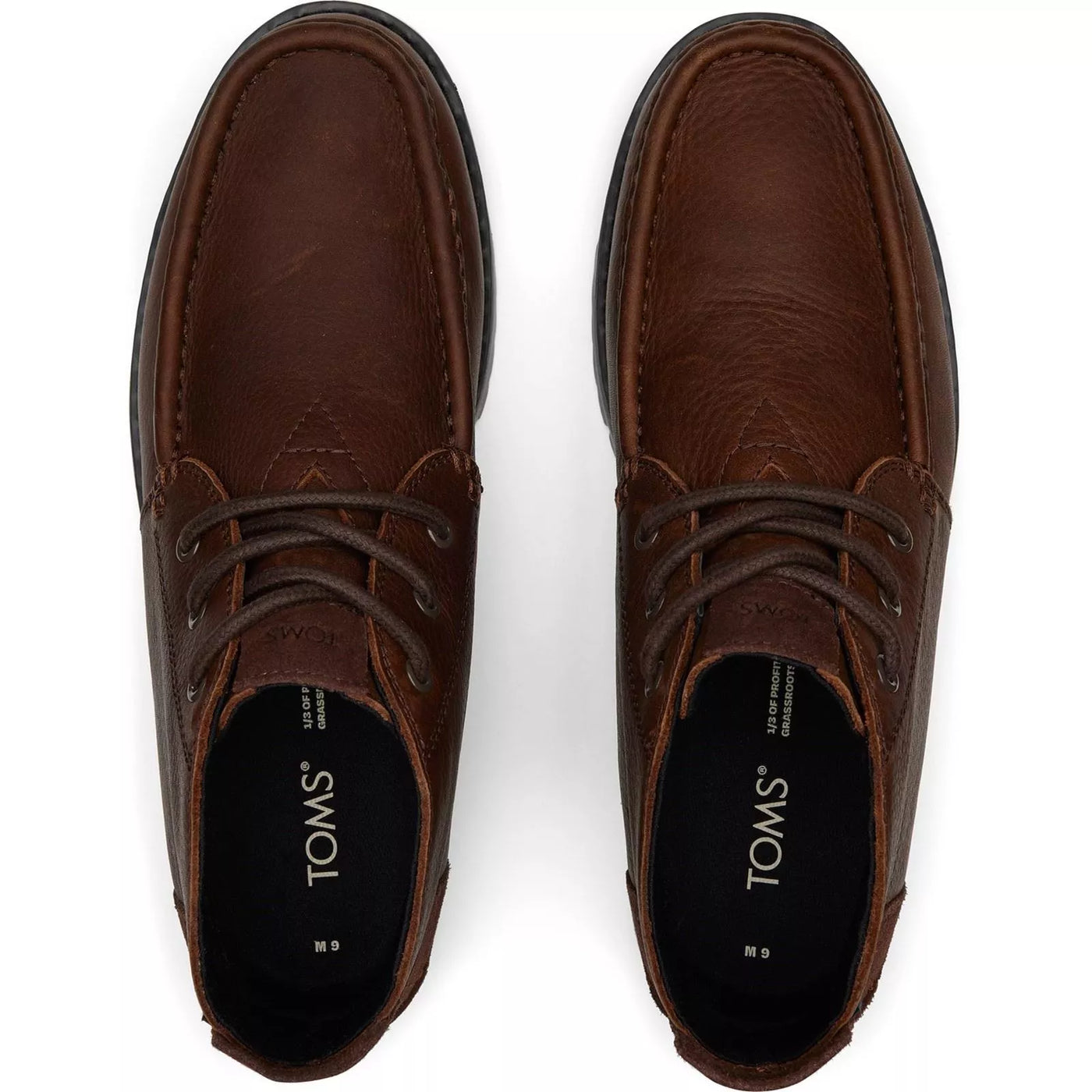 Toms Navi Moc Chukka Men's Brown Genuine Leather Oxford Lace-Up Boots