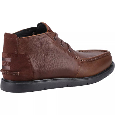 Toms Navi Moc Chukka Men's Brown Genuine Leather Oxford Lace-Up Boots