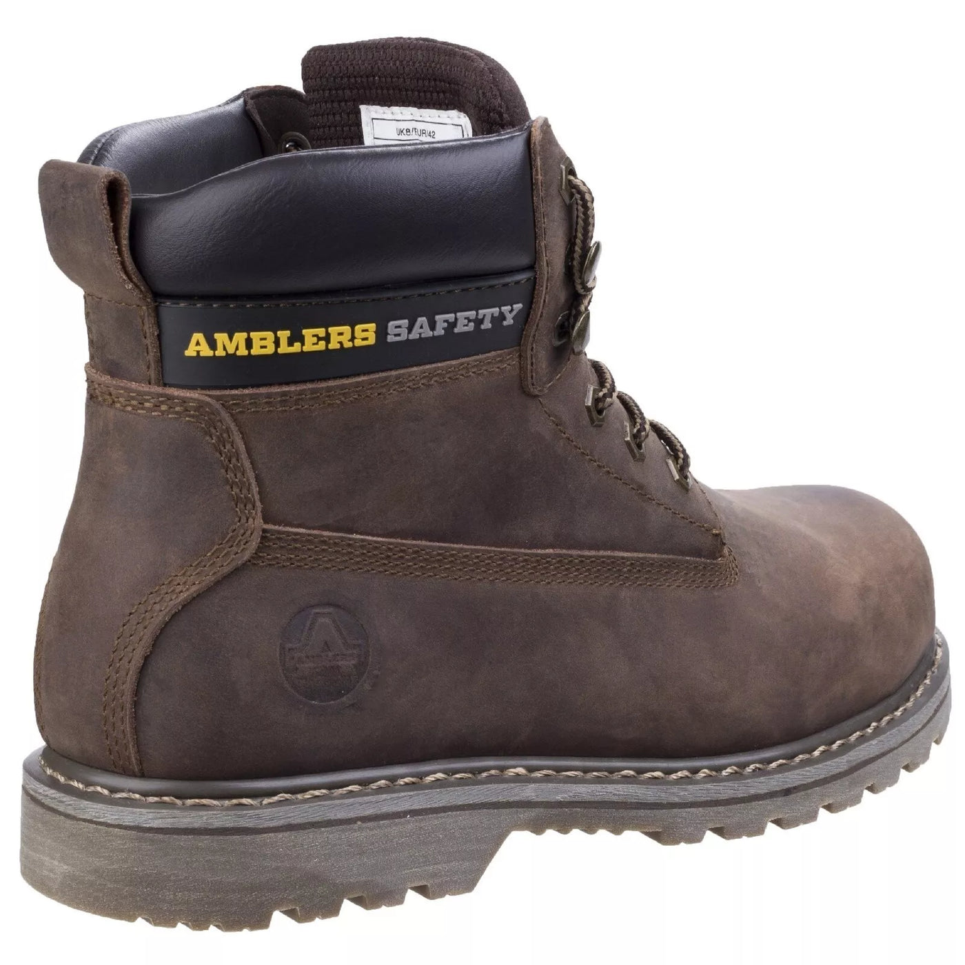 Amblers Safety Leather Lace Up Safety Work Boots Brown