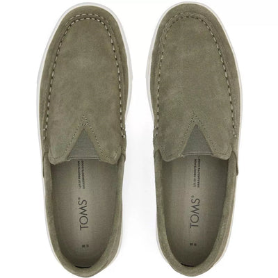 Toms Trvl Lite Loafer Cow Olive Leather Male Slip On Shoes