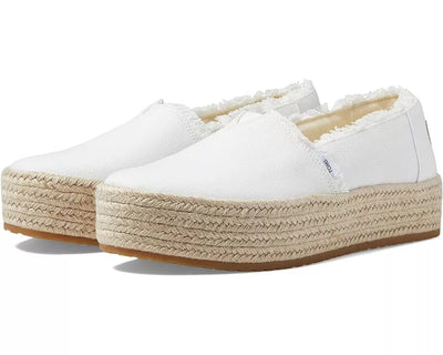 Toms Women Valencia Espadrille Shoes- White