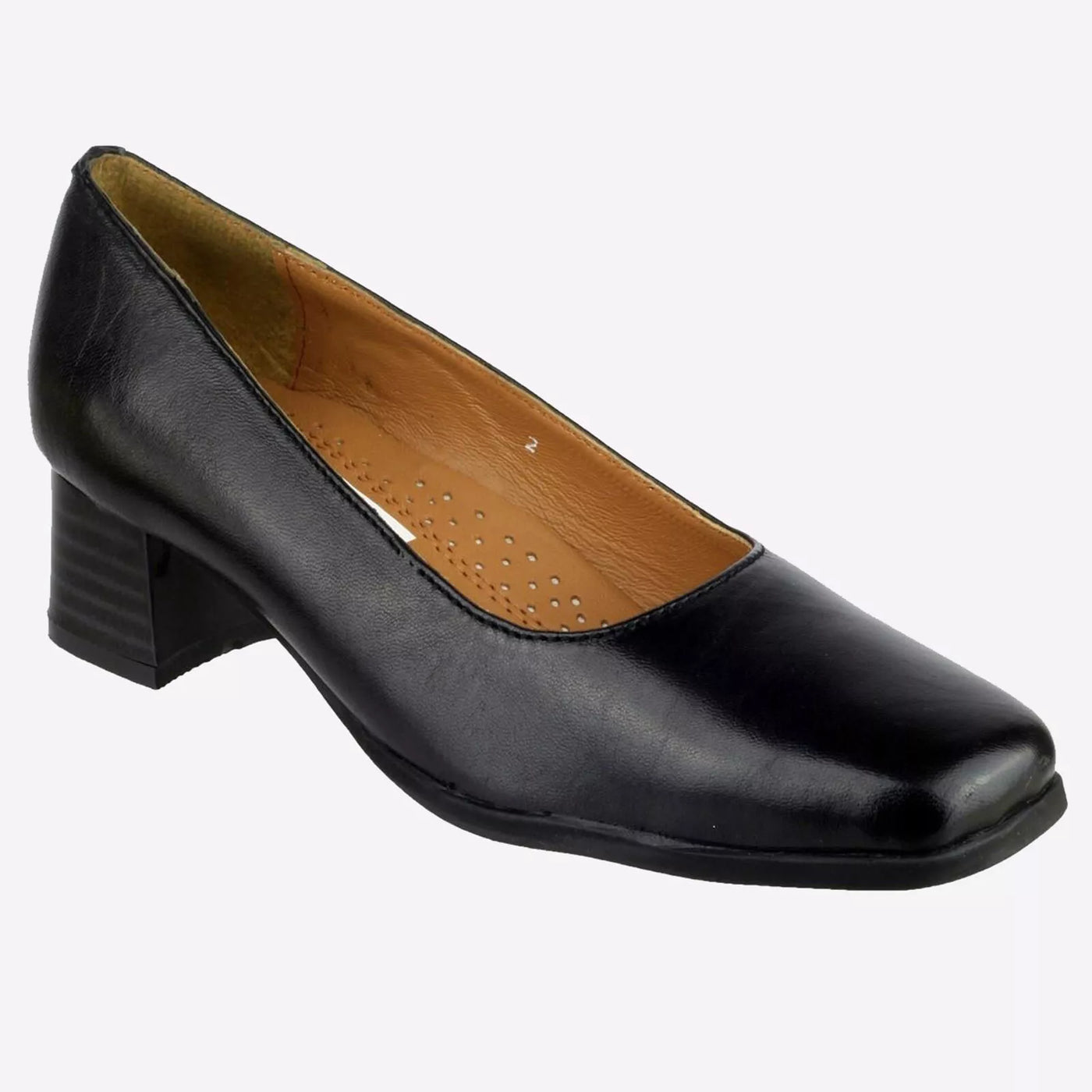 Amblers Walford  Ladies Leather Shoes (Black/navy)