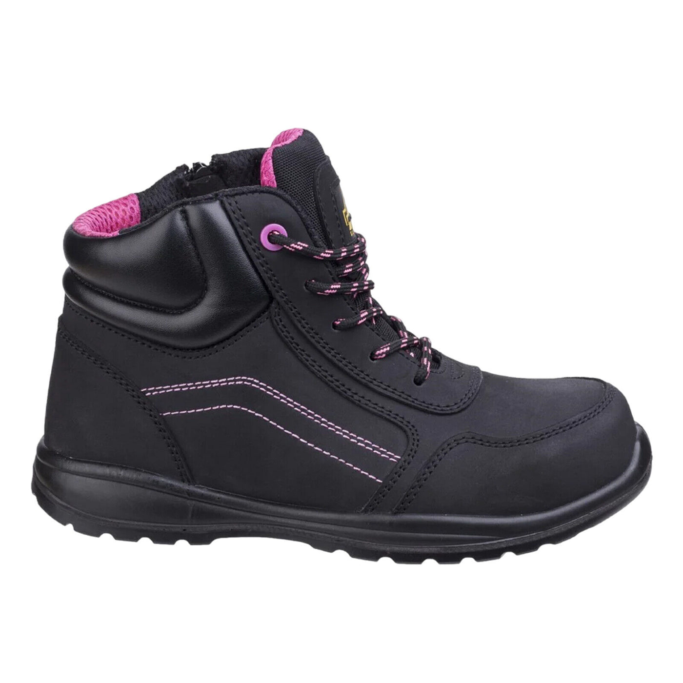 Amblers Lydia Composite Ladies Black/pink Safety Boot
