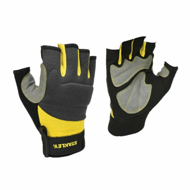 Stanley Large Breathable Fingerless Performance Work Gloves for Site Use