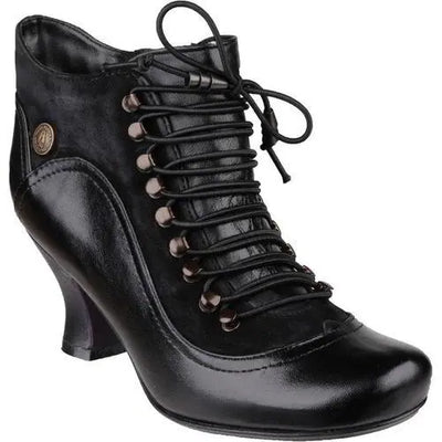 Hush Puppies Vivianna Victorian Wide Fit Leather Lace Up Boot