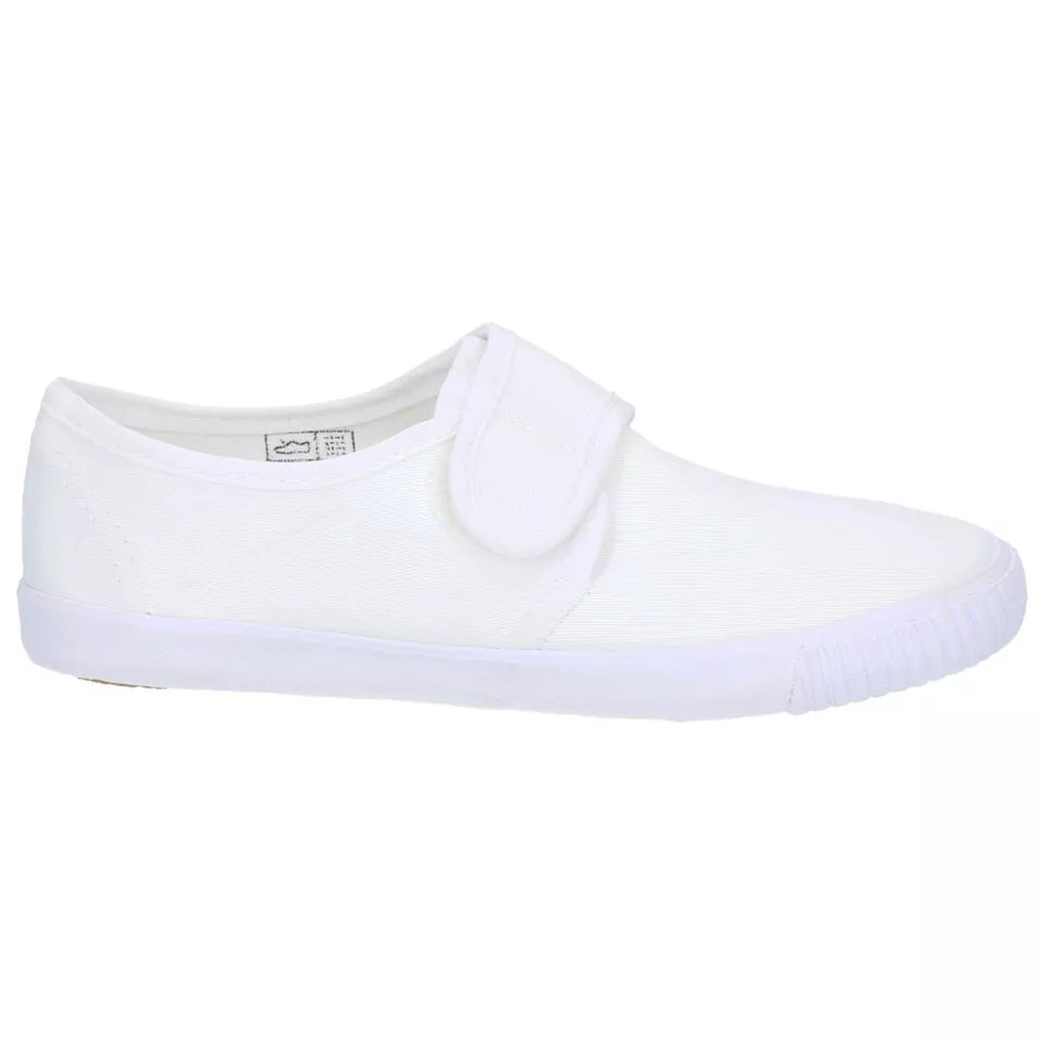 Mirak Velcro Strap Plimsolls White