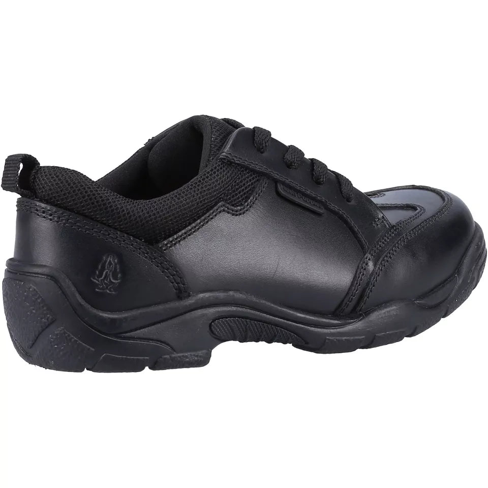 Hush Puppies Alvin Senior Black  School Shoes