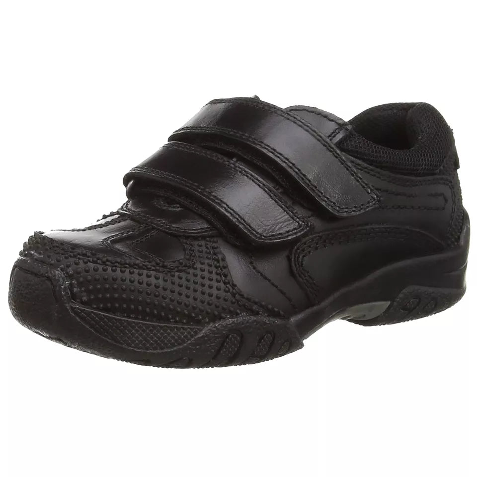 Hush Puppies Boys Black Tim Senior School Shoes