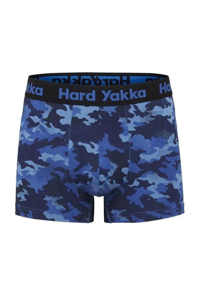 Hard Yakka Cotton Trunk Five Pack Elastic Waistband Trunks Underwear