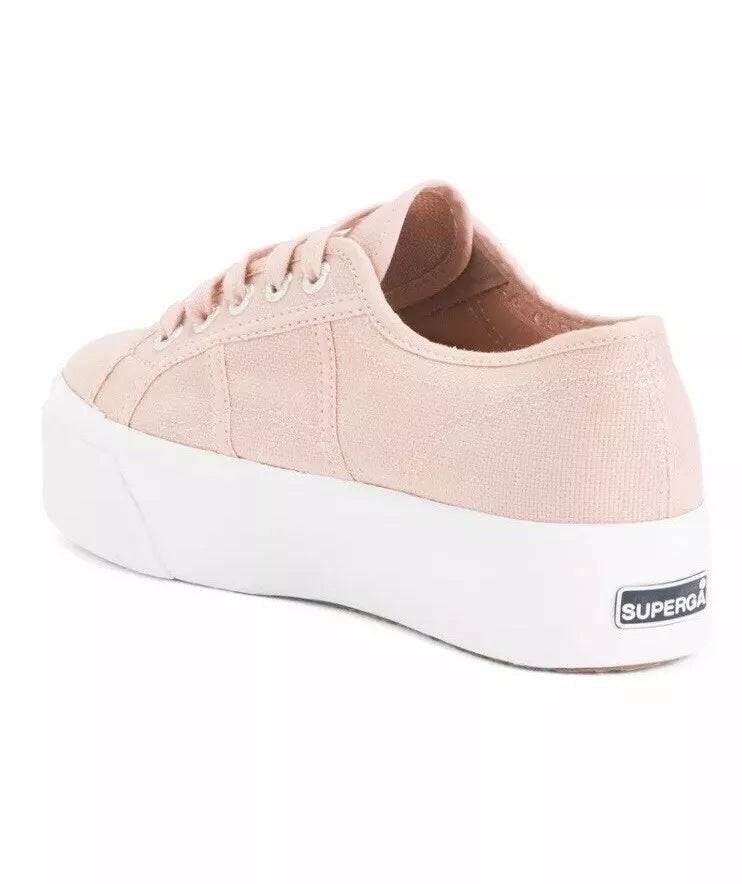 Superga Tumbled-Leather Women Sneakers Oversized Soles